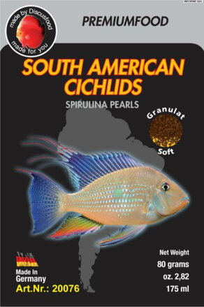 South American cichlid spirulina pearls 80g