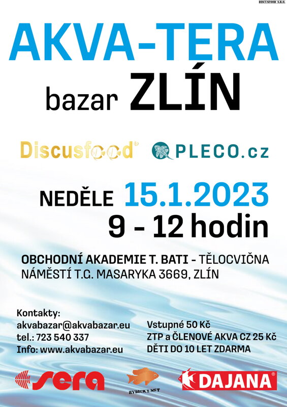 Vstupenka na Akva-tera bazar Zlín 15.1.2023