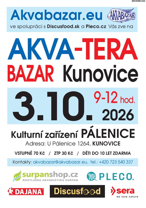 Vstupenka na Slovácký Akva-tera bazar Kunovice 22.2.2026